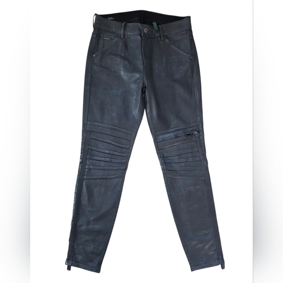 G-Star Raw 1914 3D Skinny Casual Jean Coated Black Womens 29/30 - Picture 10 of 12